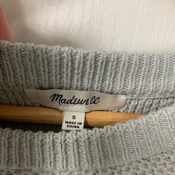 Madewell Sweater - Grey - Size Small - nice detail on back. - Picture 5 of 6